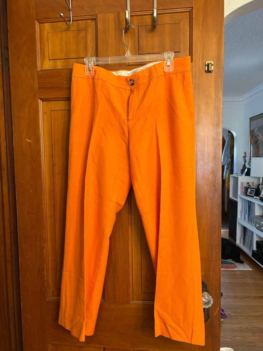Banana Republic orange linen pants